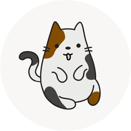 cartoon senior cat